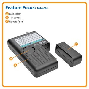 Tests Cat5e/6/6a, Phone, USB and Coax Cable Connections with the Press of a Button