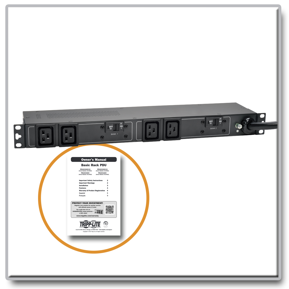 thumbnail interactive-video image 1 of Tripp Lite PDU3XEVSRHWB 28.8kW 240V 3PH Switched PDU - 30 Outlets, 415V 40A Input 1 of 3