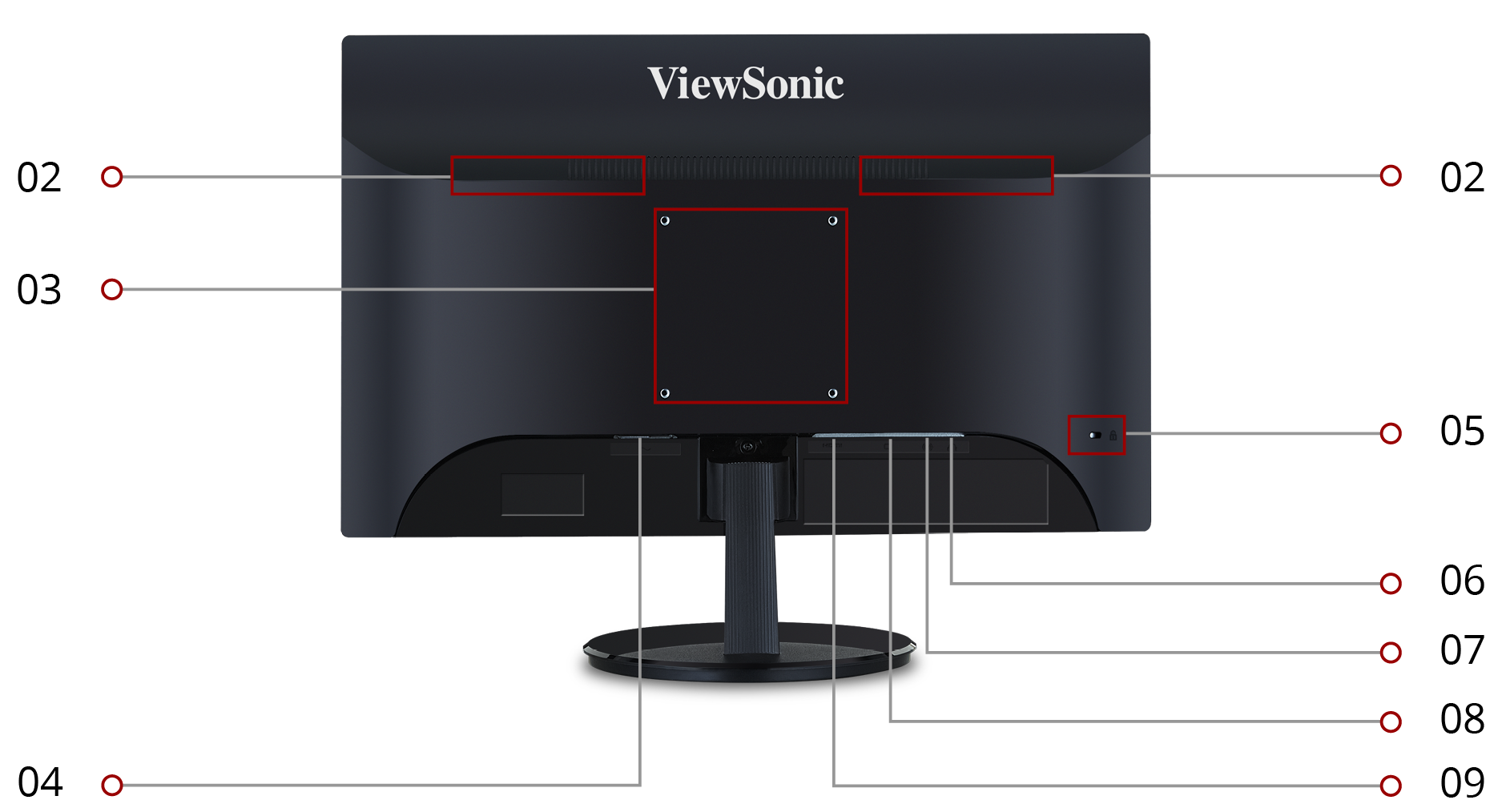 ViewSonic VA2359-SMH - LED monitor - Full HD (1080p) - 23