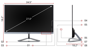 ViewSonic VX2776-SMHD 27 Inch 1080p Widescreen IPS Monitor with Ultra-Thin Bezels, HDMI and DisplayPort
