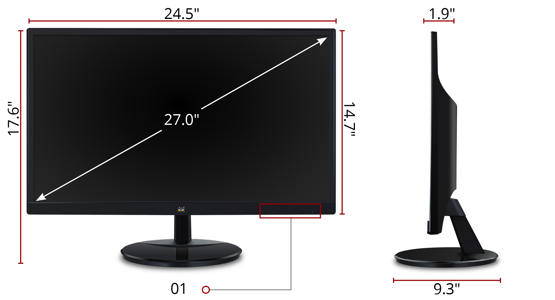 ViewSonic VA2759-SMH 27 Inch IPS 1080p LED | PC-Canada