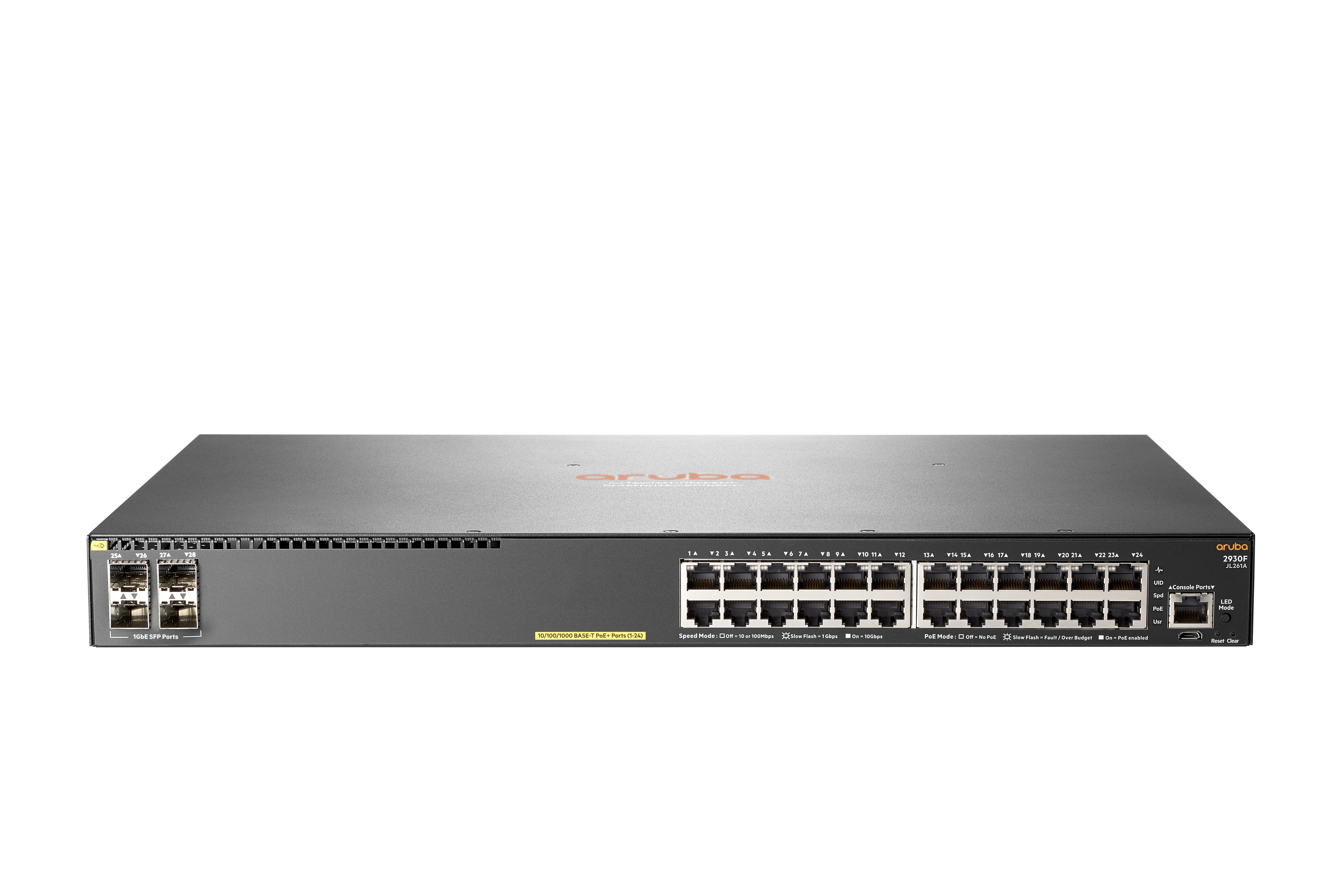HPE Aruba Networking 2930F 24G PoE+ 4SFP Switch | JL261A - Newegg.com