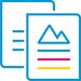 Business-quality documents in black text or vibrant color