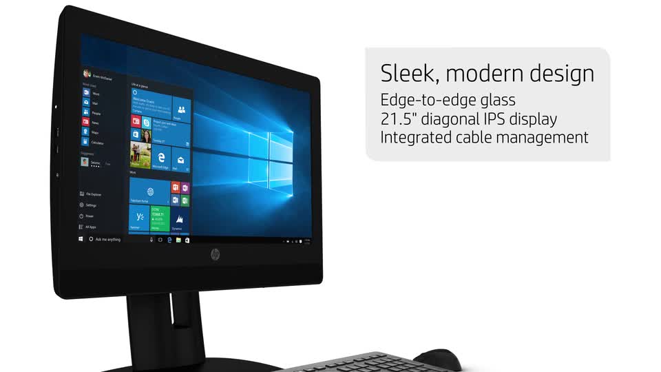 thumbnail video image 2 of HP ProOne 600 G3 21.5-inch Non-Touch All-in-One PC, 2 of 4