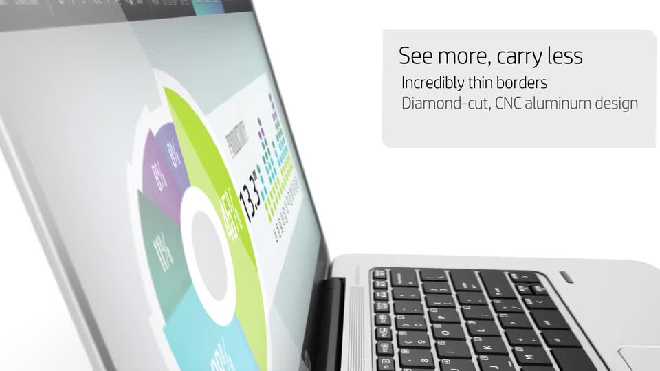 thumbnail video image 2 of HP EliteBook 13.3" Full HD Laptop, Intel Core M m5-6Y57, 8GB RAM, 256GB SSD, Windows 10 Pro, 2 of 11