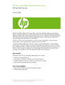 HP One Time Battery Replacement Service data sheet (English)