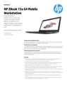 AMS HP ZBook 15u G4 Mobile Workstation Datasheet