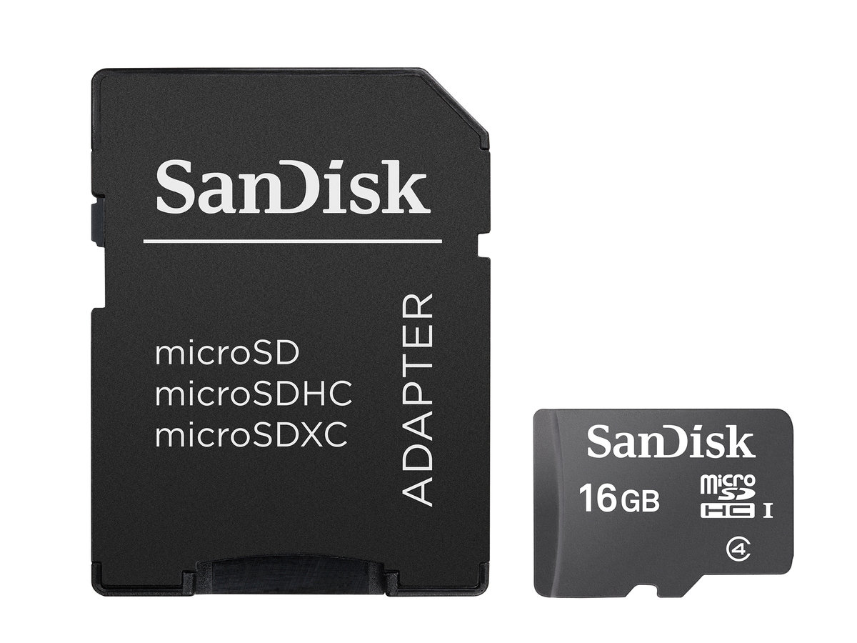 Sandisk SDSDQM-016G - B35A 16GB MicroSDHC Memory Card, Class 4 (RETAIL  PACKAGE),Black
